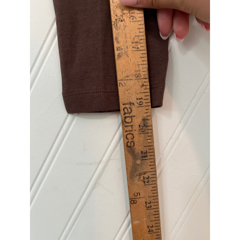 Soft Surroundings Top Womens XS Brown Pima Cotton Modal Wrap Side Ruched - Picture 6 of 9